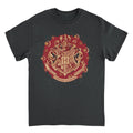 Harry Potter Hogwarts Christmas Badge Black T-Shirt