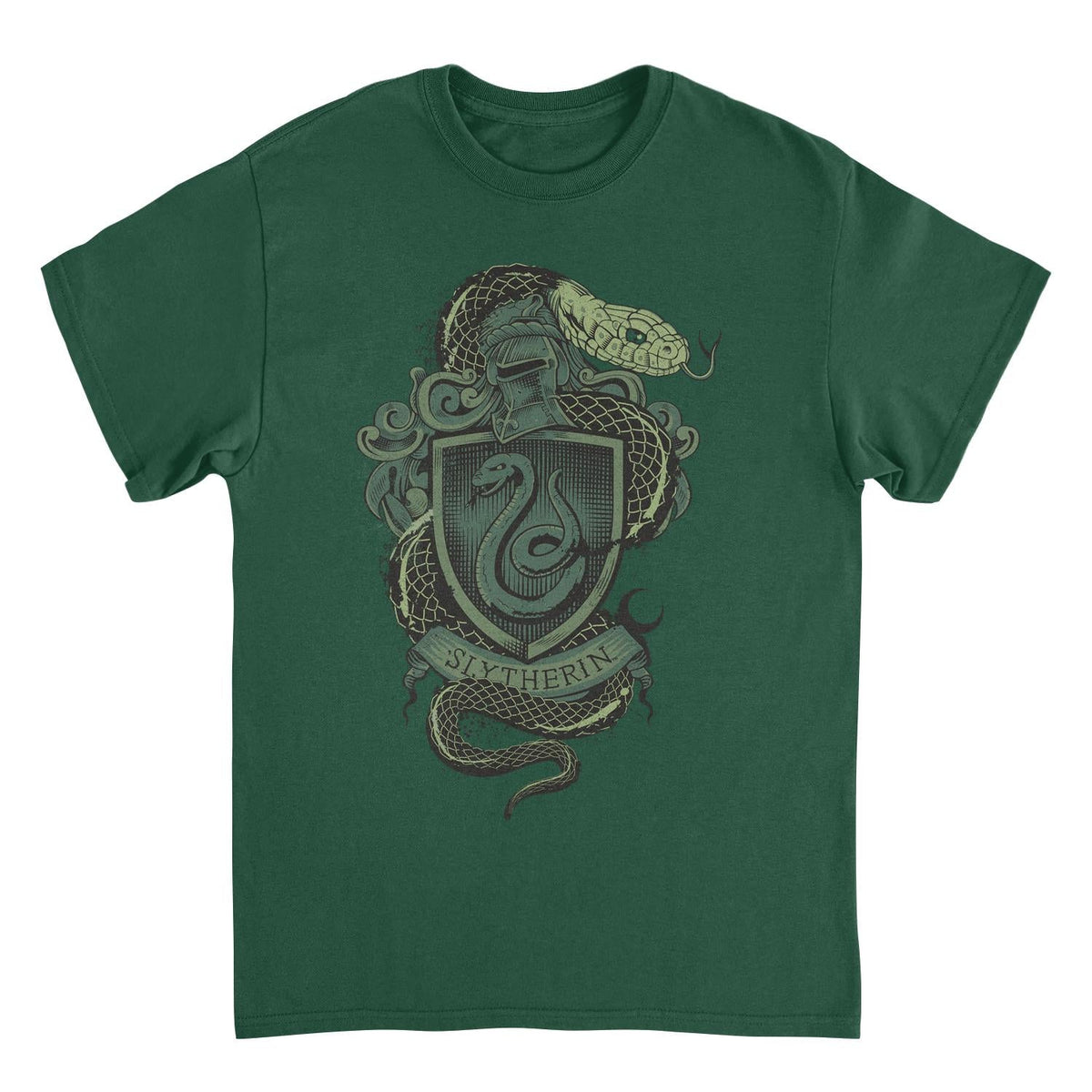 Harry Potter Slytherin Mascot Emblem Forest Green T-Shirt